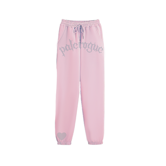 PLRG Rhinestone Sweatpants Pink